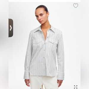 Madewell stripe Western Shirt Size 8